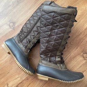 JBU Knee height duck boots size 8